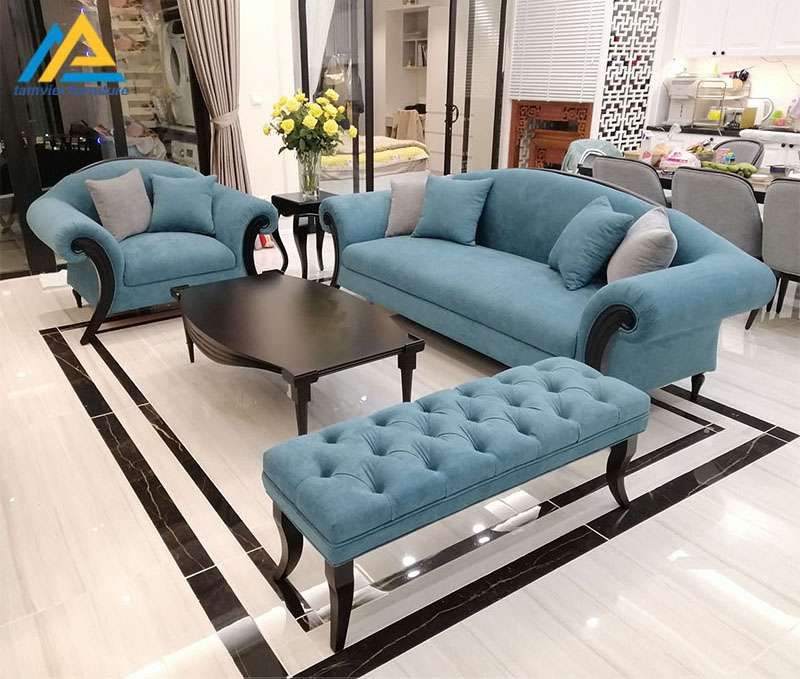 Bộ sofa nỉ gỗ sồi SN-33