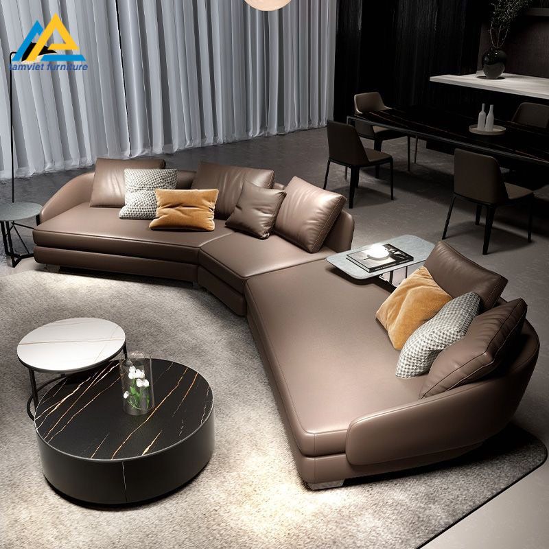 Sofa da góc SD-38 siêu độc đáo
