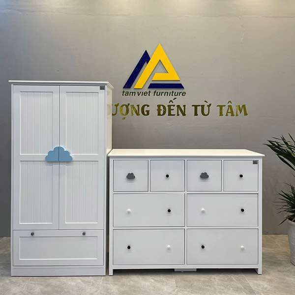 10 mẫu tủ gỗ nhiều ngăn kéo tiện ích khiến bé nào cũng mê