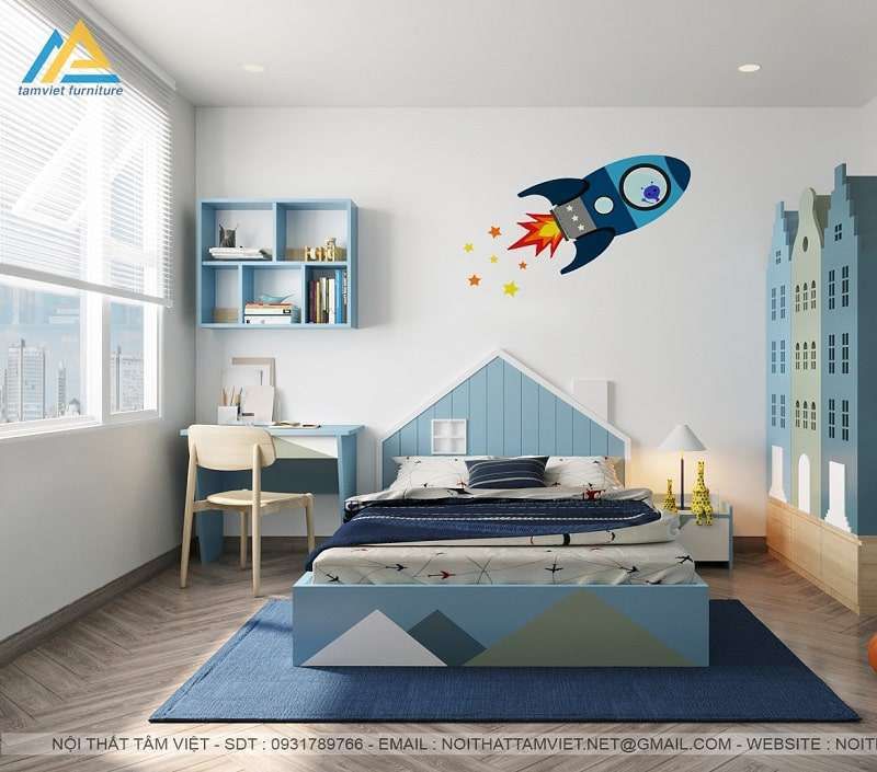 Thiết kế phòng ngủ cho bé trai, bé gái 15 tuổi vừa đẹp vừa tiện nghi