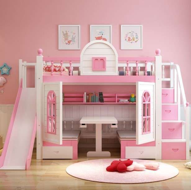 Top Những Mẫu Giường Tầng Lâu Đài Cho Bé Gái Đẹp Như Truyện Cổ Tích