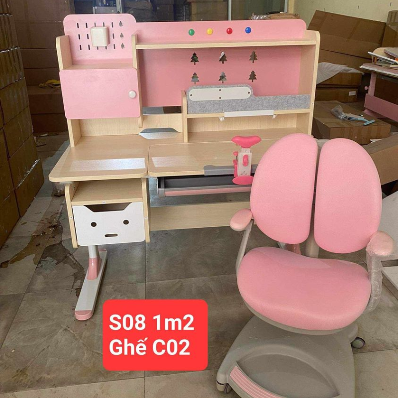 Bàn học cho bé chống gù , chống cận BHS08