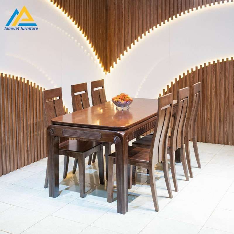 Bộ bàn ăn gỗ 6 ghế BGA-04