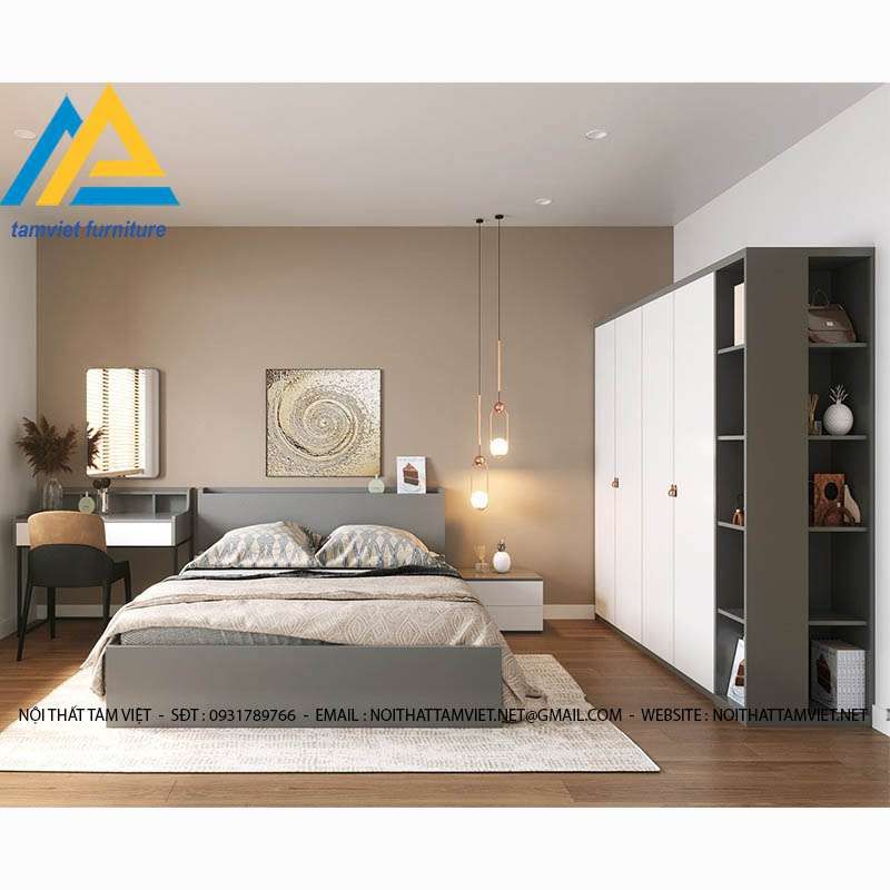Bộ nội thất phòng ngủ gỗ công nghiệp CPN-10