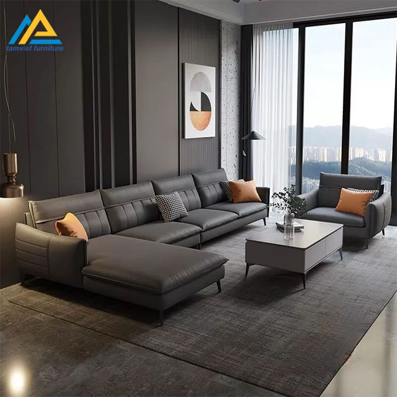 Bộ sofa da góc L SD-65