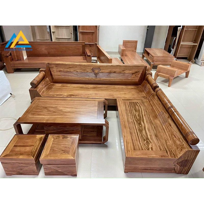 sofa gỗ chữ L