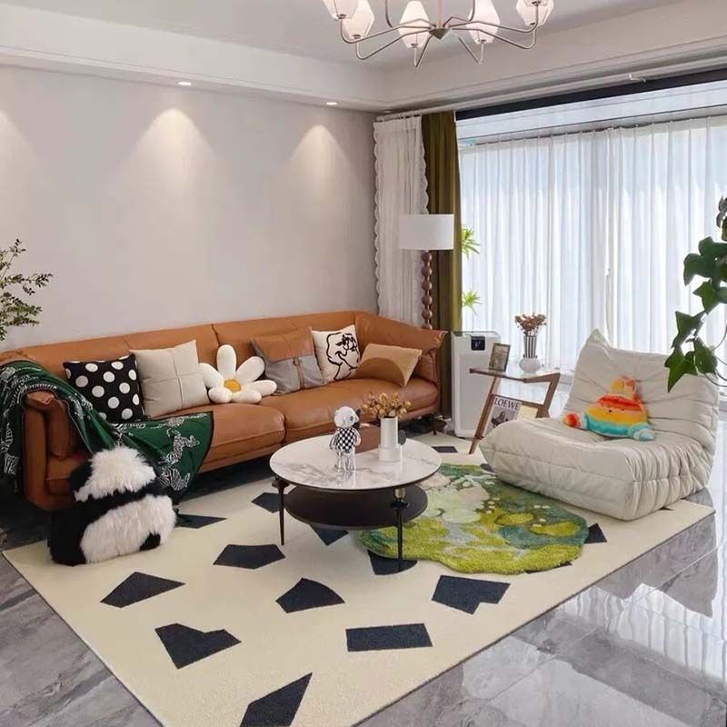 Bộ sofa văng da màu cam SD-18