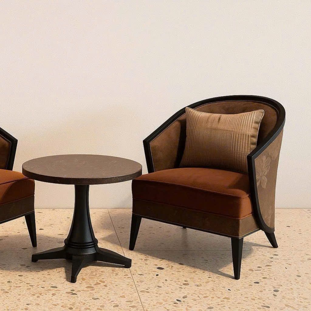 Ghế đơn gỗ sồi bọc nỉ SĐ 22