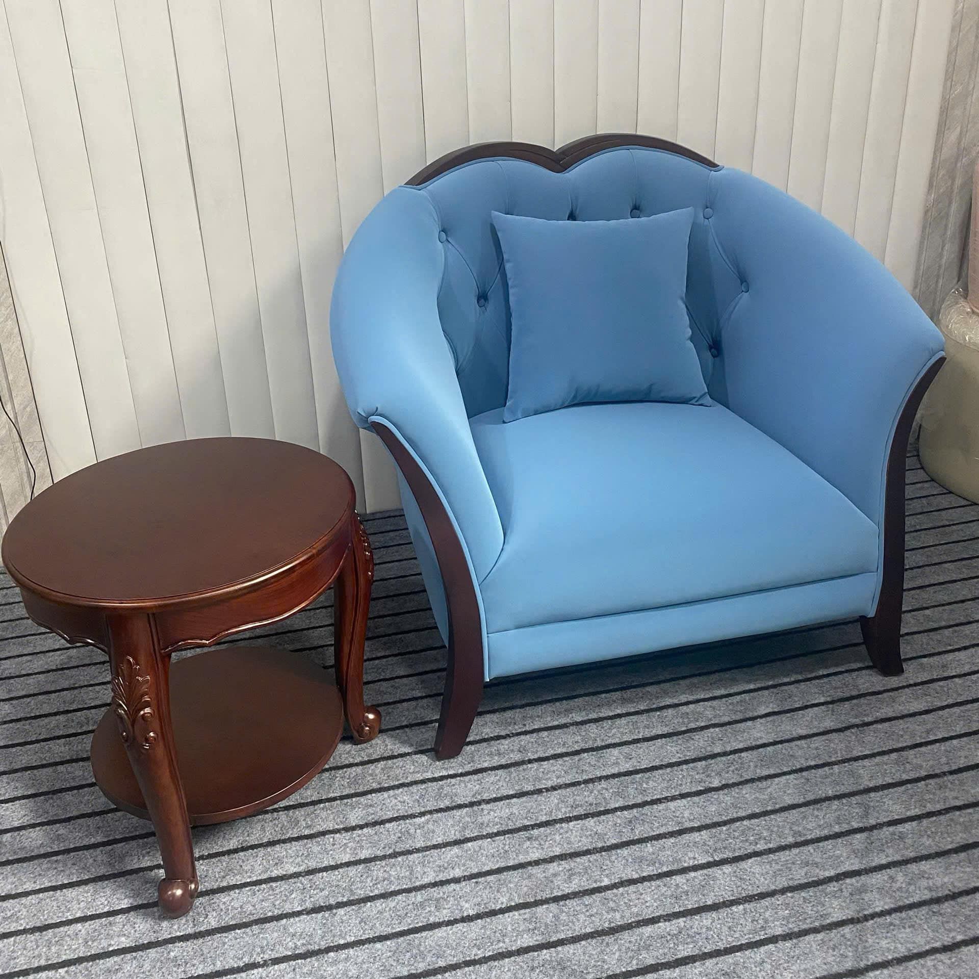 Ghế đơn tân cổ điển bọc da cao cấp SĐ 23