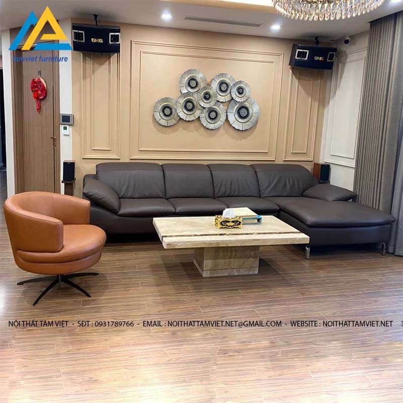 sofa da chữ L