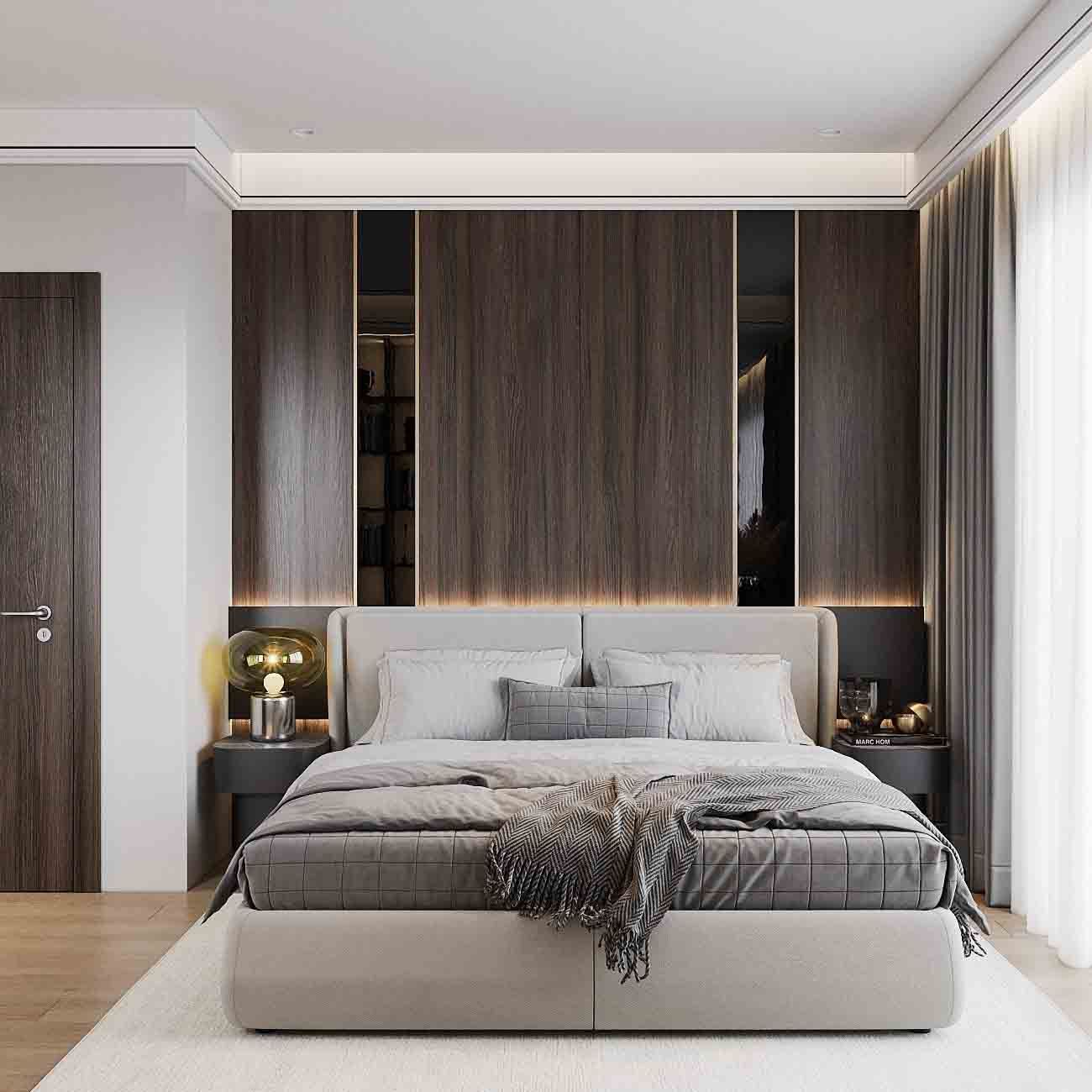 Giường bọc nỉ GB - 49