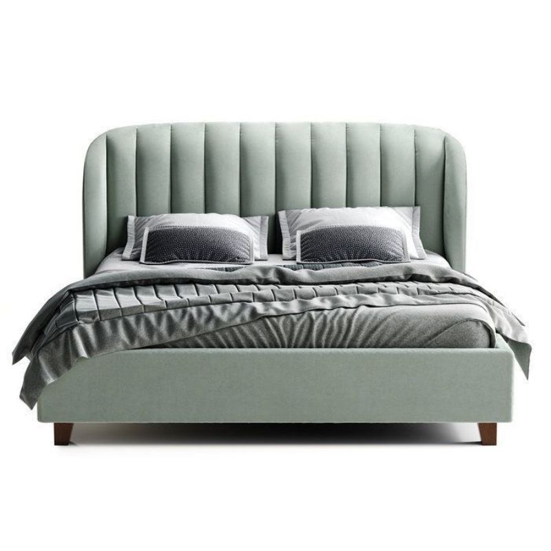 Giường đôi bọc nỉ gỗ sồi GB-43