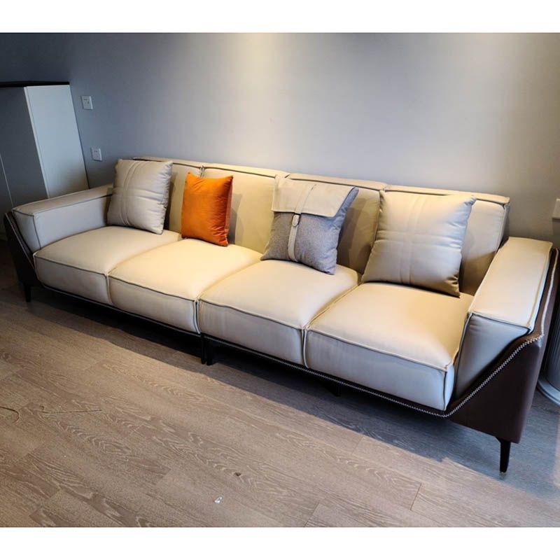 Sofa da cao cấp chữ L chân sắt SD-33