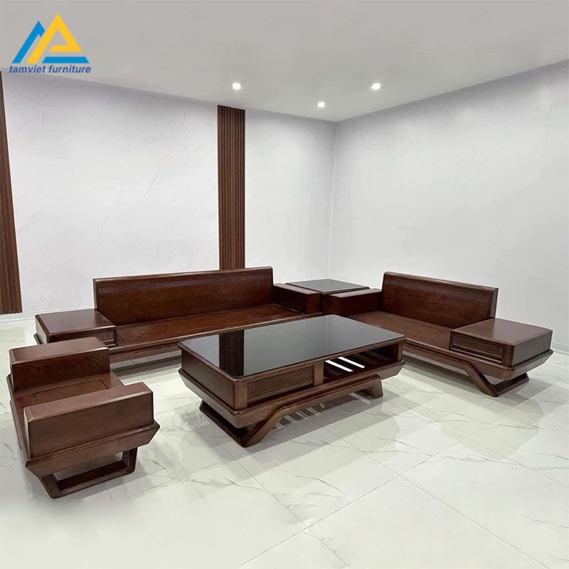 Sofa gỗ sồi đẹp SG-27