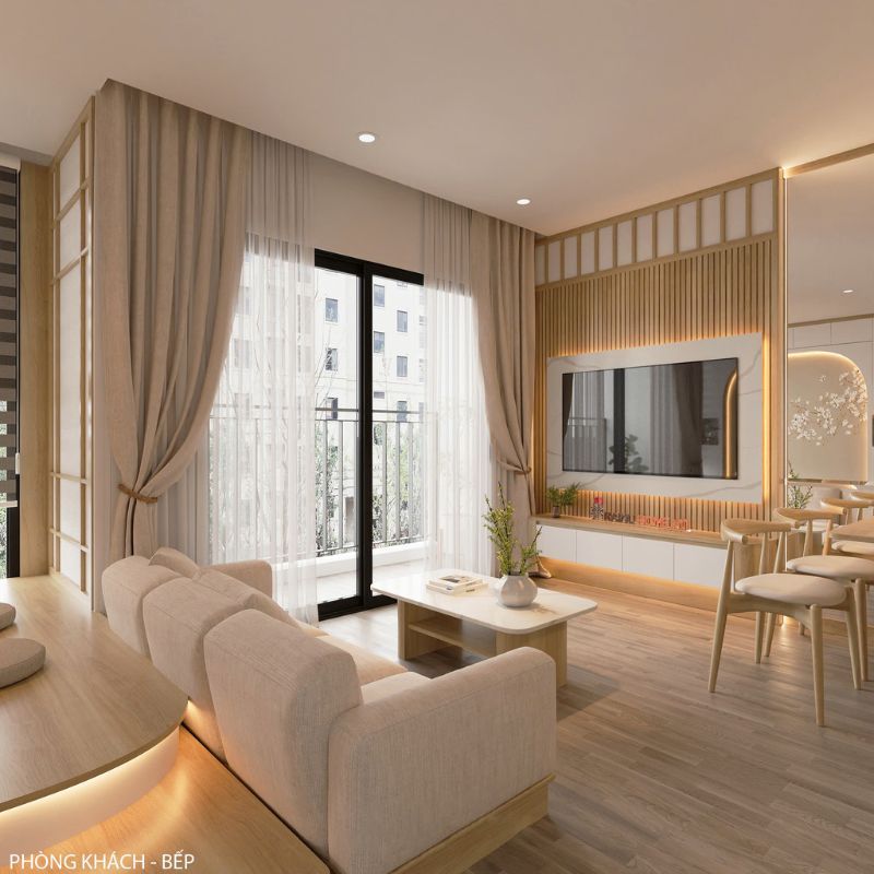 Thiết kế nhà ở chung cư phong cách Nhật Vinhome Liễu Giai CHC-02