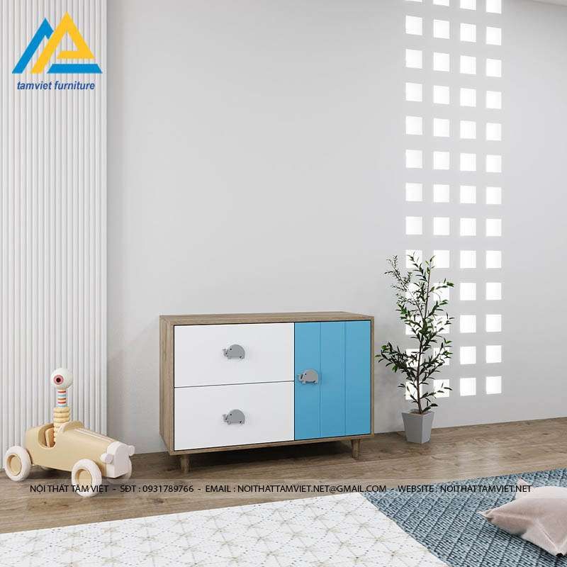 Tủ đồ trẻ em bằng gỗ công nghiệp TTE-1008