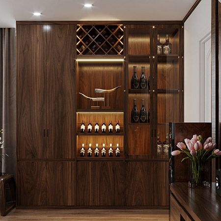 Tủ rượu gỗ phòng khách TR-35