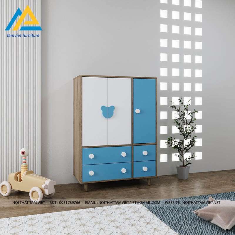 Tủ trẻ em bằng gỗ công nghiệp TTE-907
