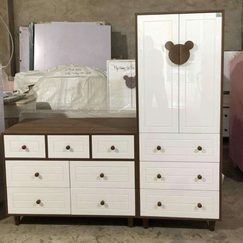 Tủ trẻ em gỗ công nghiệp màu óc chó TTE-1609
